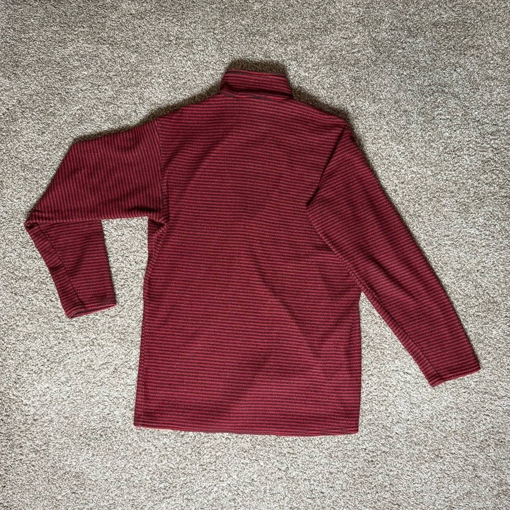 Vintage Patagonia Striped Capilene Midweight Fleece Quarter Zip Top Sz M USA
